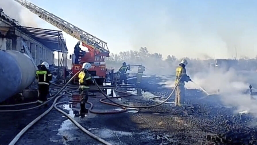 Открытое горение на овощехранилище в Крыму ликвидировано